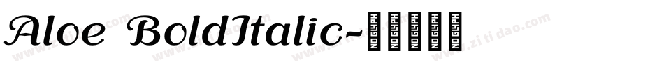 Aloe BoldItalic字体转换